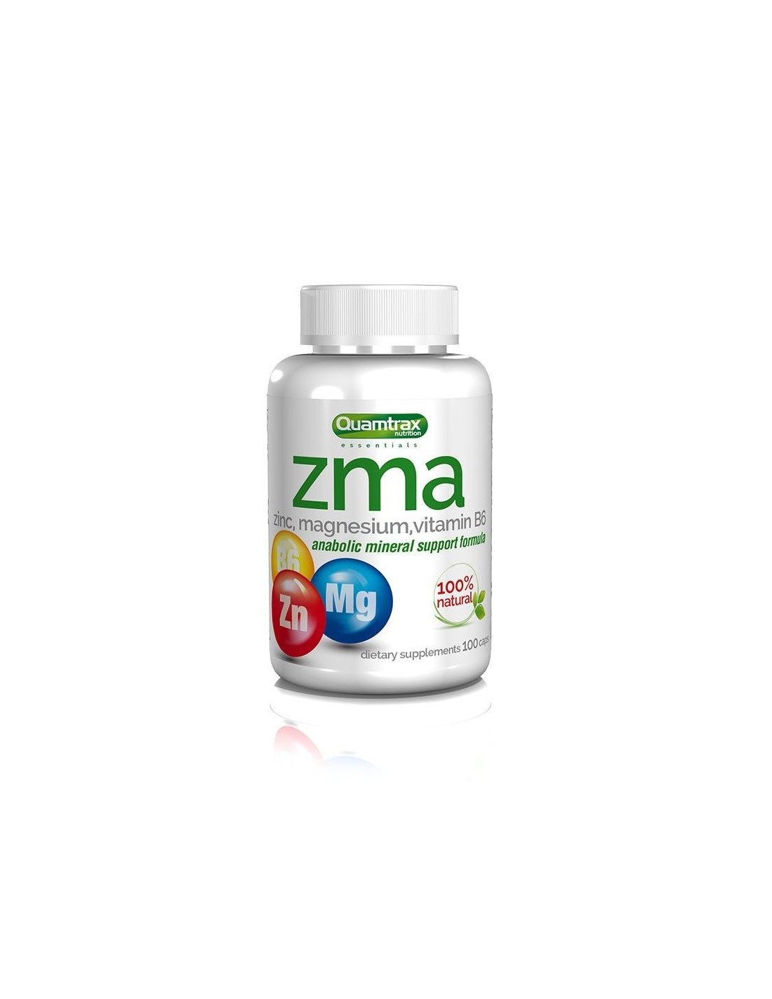 ZMA (ZINC Y MAGNESIO) 100 CÁPS. (QUAMTRAX)