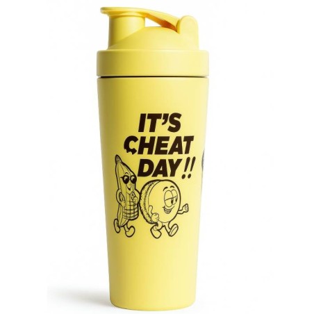 Shaker Mezclador de Acero Inoxidable It´s Cheat Day 740ML (Quamtrax)