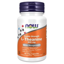 L-Theanine Double Strength 200MG 60VCAPS (Now Foods)