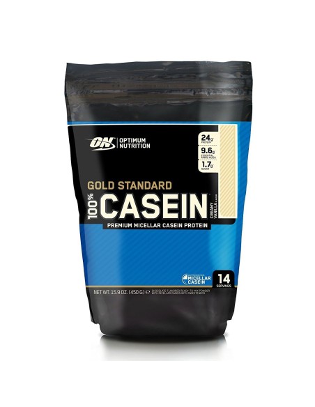 100% CASEIN GOLD STANDARD 450G (16 descuento a partir de 2 u.) - (Optimum Nutrition)