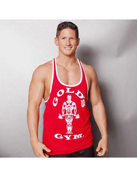 STRINGER JOE CONTRAST - CAMISETA DE TIRANTES ROJO/BLANCO- - (Gold's Gym)