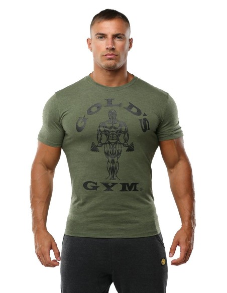 CAMISETA MUSCLE JOE HOMBRE COLOR ARMY -VERDE MILITAR (GOLD´S GYM) - (Gold's  Gym)