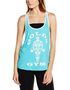 LADIES FITTED STRINGER - CAMISETA DE TIRANTES CHICA COLOR TURQUESA (GOLD´S GYM) - (Gold's Gym)