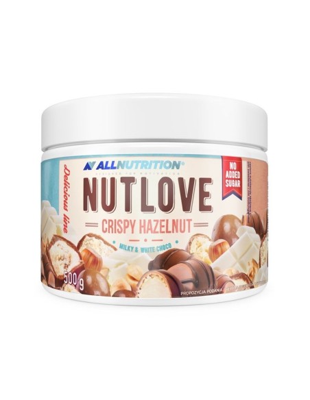 Nutlove Crispy Hazelnut Milk & White Choco 500G (AllNutrition)