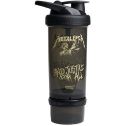 Shaker Mezclador 2 Compartimentos  Metallica 750ML+100ML (SmartShake)