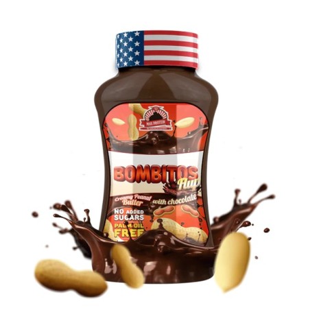 Sirope de Crema de Cacahuete con Chocolate Flup® Bombitos 450G (Max Protein)